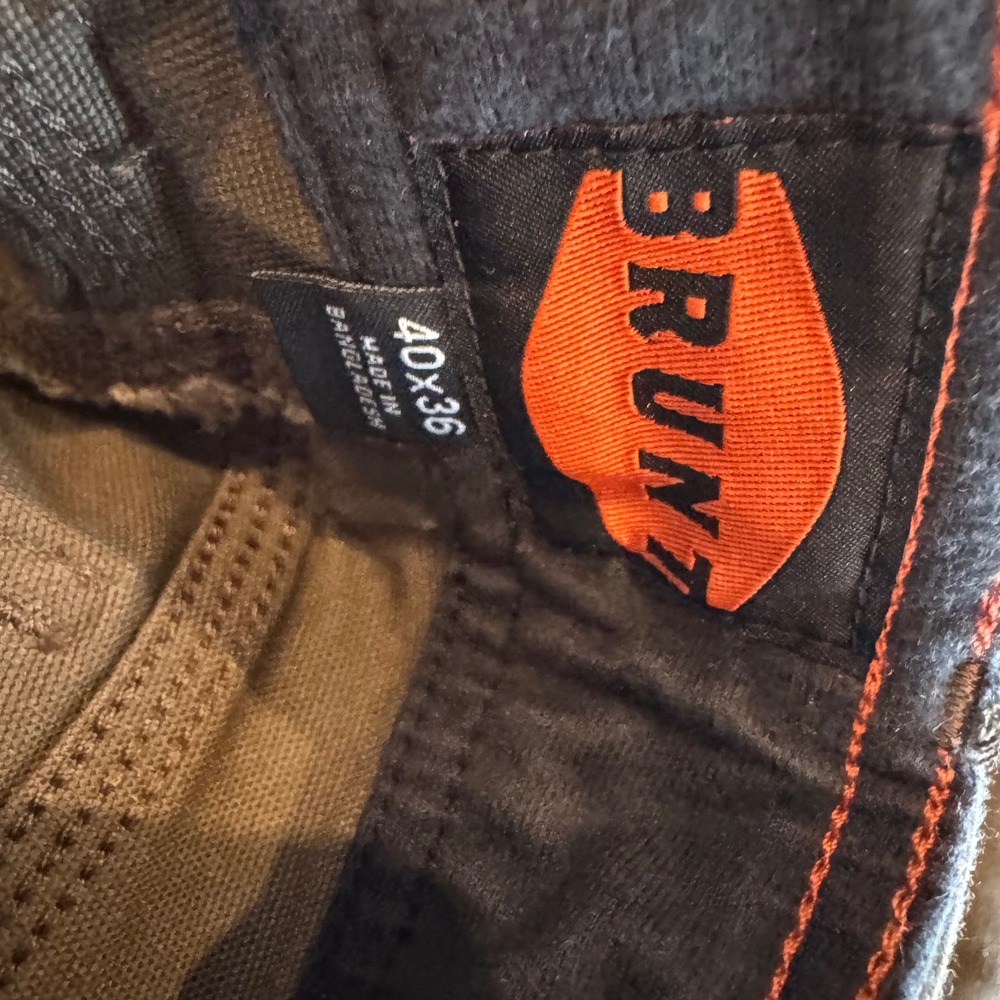 Workwear Construction 40x36 Brunt The Martin Pant Double Front Straight Brown - Picture 4 of 4